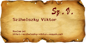 Szihelszky Viktor névjegykártya
