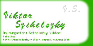 viktor szihelszky business card